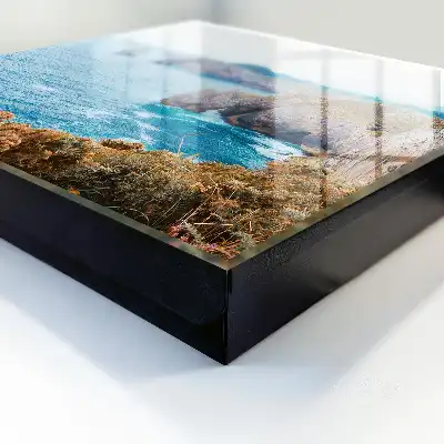 Zeegezicht met blauwe zee