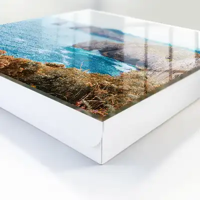 Zeegezicht met blauwe zee