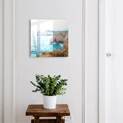 Zeegezicht met blauwe zee