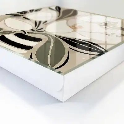 Minimalistische bloemenprints in beige en zwart