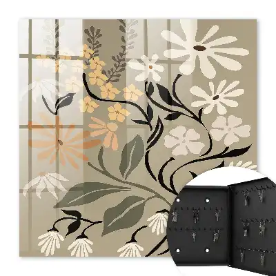 Bloemenmotief in rustige kleuren
