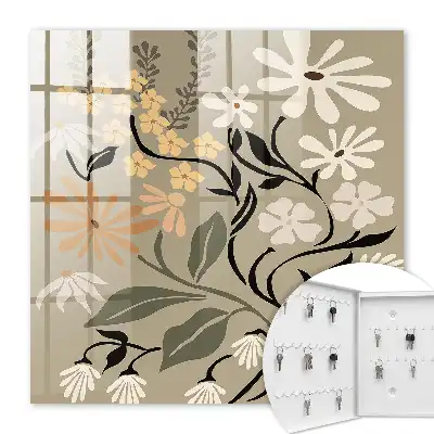 Bloemenmotief in rustige kleuren