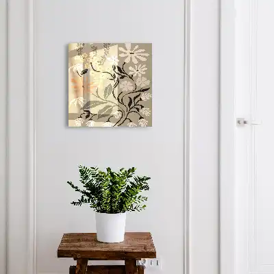 Bloemenmotief in rustige kleuren