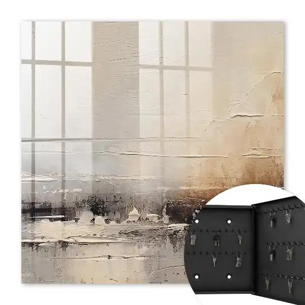 Abstract landschapsschilderij met horizontale lijnen