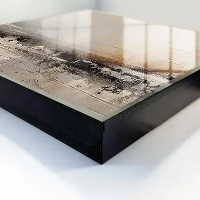 Abstract landschapsschilderij met horizontale lijnen