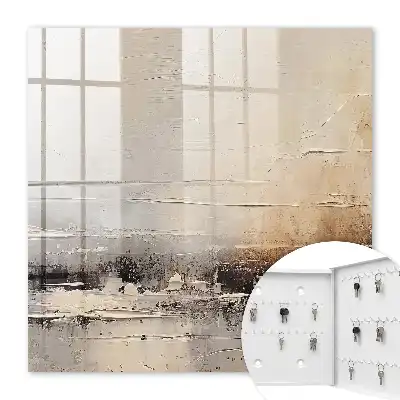 Abstract landschapsschilderij met horizontale lijnen