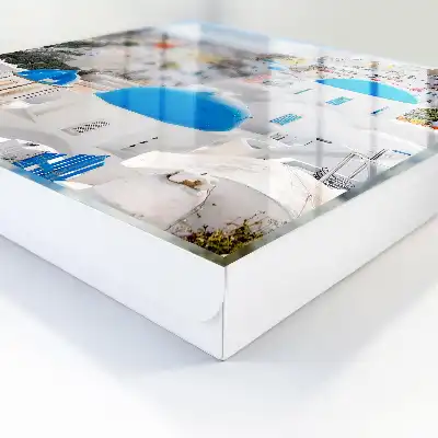 Griekse landschappen met blauwe koepels