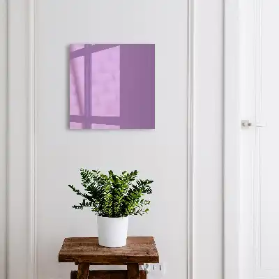 Minimalistisch schilderij met paarse expressie