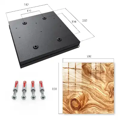 Houten wanddecoratie met golvend patroon in warme tinten