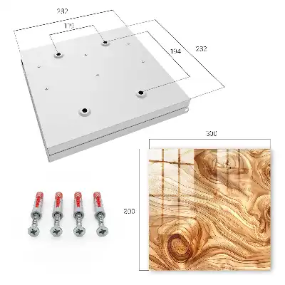 Houten wanddecoratie met golvend patroon in warme tinten