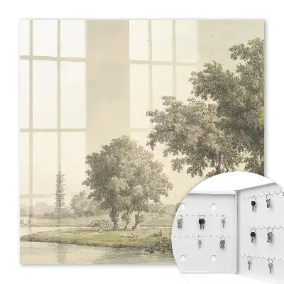 Park met een pagode en bomen