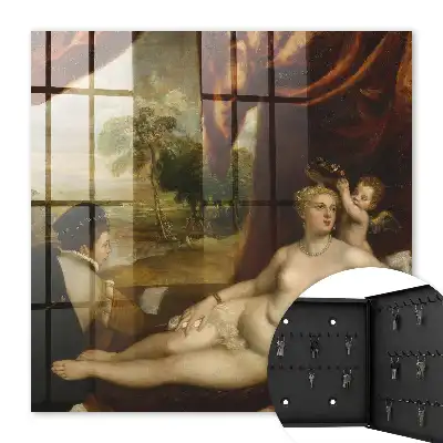 Venus en de luitspeler van Titiaan, Vrouwenengel