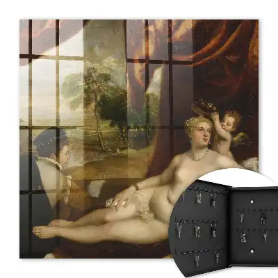 Venus en de luitspeler van Titiaan, Vrouwenengel