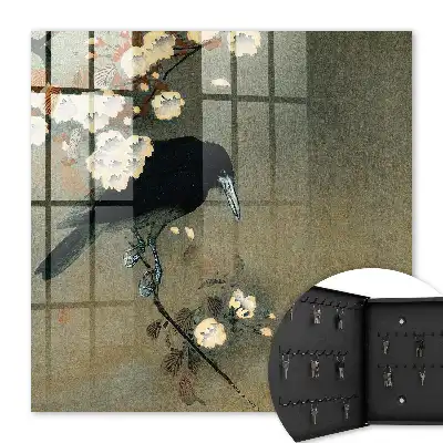 Ohara Koson kraai en kersenbloesems