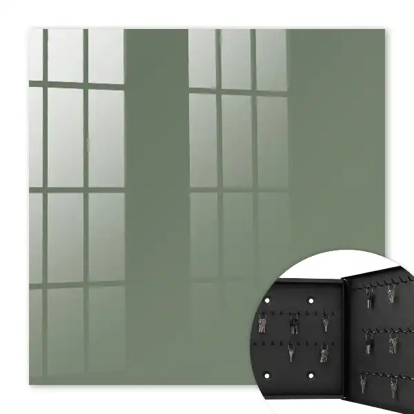 Donker saliegroene effen kleur