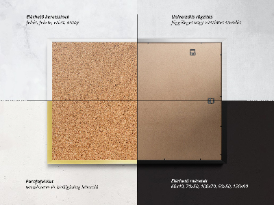 Prikbord van kurk witte lijst 120x90