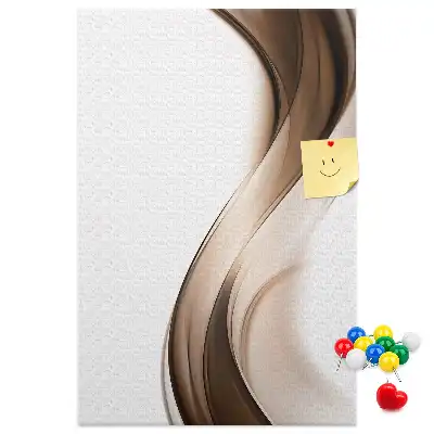 Kurken prikbord met abstract golfpatroon