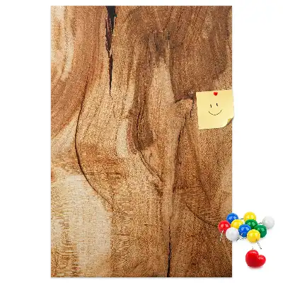 Prikbord met natuurlijke houtstructuur