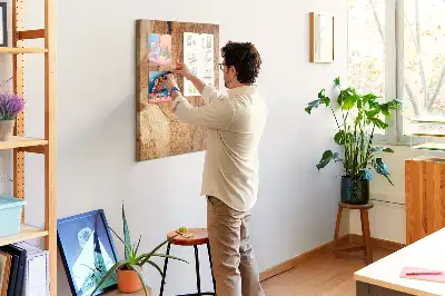 Prikbord Natuurlijke houtstructuur