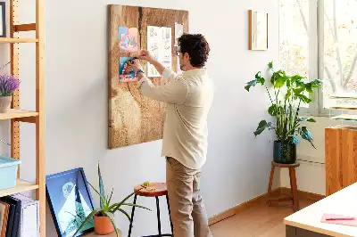 Prikbord Natuurlijke houtstructuur
