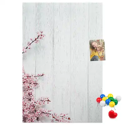 Prikbord Bloemenpatroon op hout