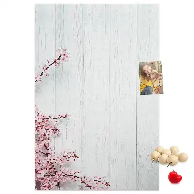 Prikbord Bloemenpatroon op hout