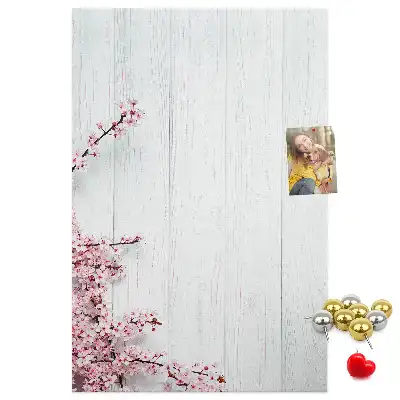 Prikbord Bloemenpatroon op hout
