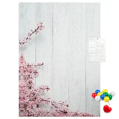 Prikbord Bloemenpatroon op hout