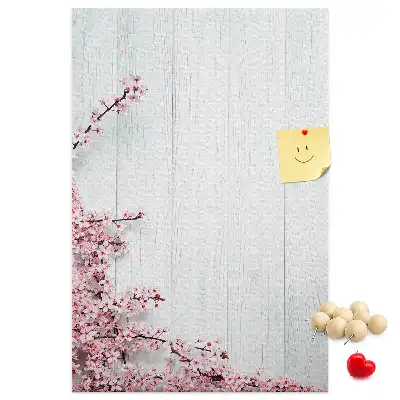 Prikbord Bloemenpatroon op hout