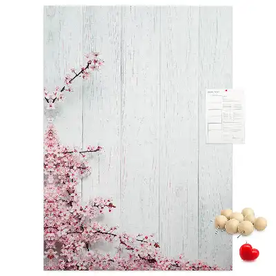 Prikbord Bloemenpatroon op hout