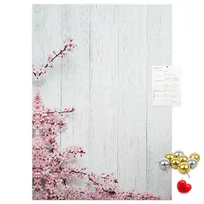 Prikbord Bloemenpatroon op hout