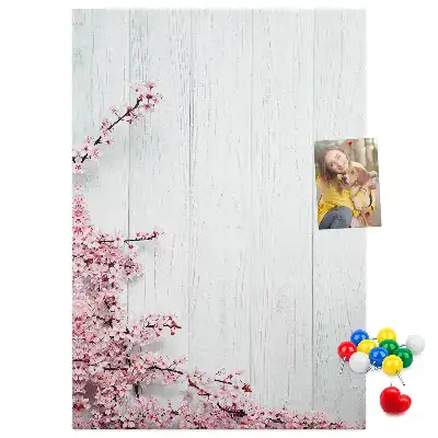 Prikbord Bloemenpatroon op hout