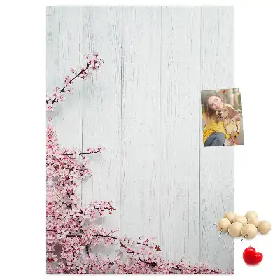 Prikbord Bloemenpatroon op hout
