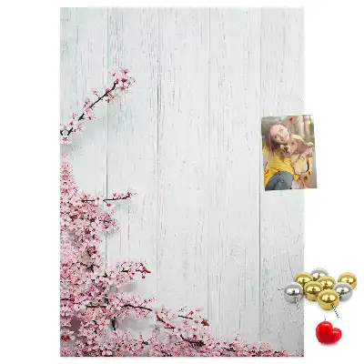 Prikbord Bloemenpatroon op hout