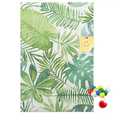 Prikbord Aquarel van bosbladeren