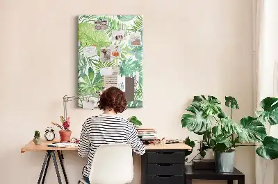 Prikbord Aquarel van bosbladeren