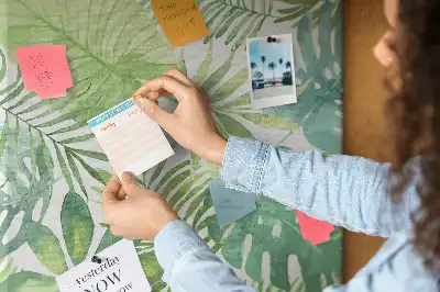 Prikbord Aquarel van bosbladeren