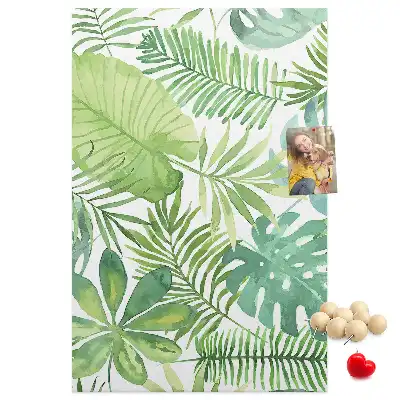 Prikbord Aquarel van bosbladeren
