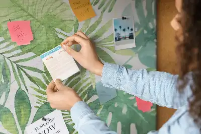 Prikbord Aquarel van bosbladeren