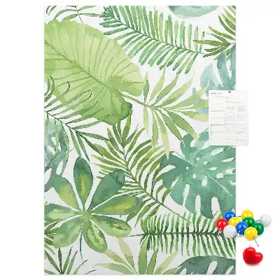 Prikbord Aquarel van bosbladeren
