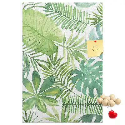 Prikbord Aquarel van bosbladeren