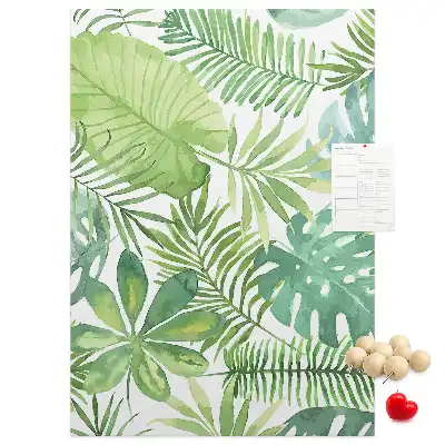 Prikbord Aquarel van bosbladeren