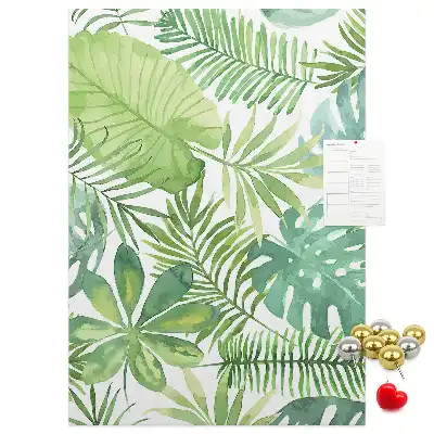 Prikbord Aquarel van bosbladeren