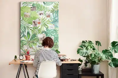 Prikbord Aquarel van bosbladeren
