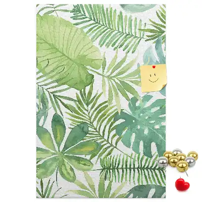 Prikbord Aquarel van bosbladeren