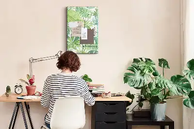 Prikbord Aquarel van bosbladeren