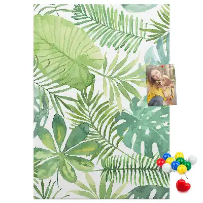 Prikbord Aquarel van bosbladeren