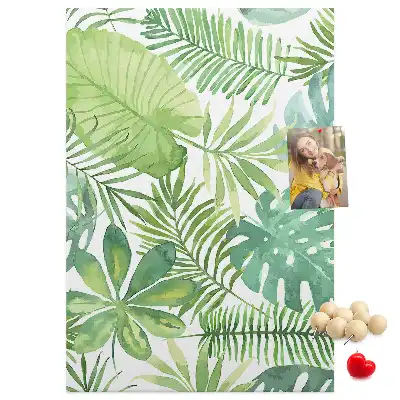 Prikbord Aquarel van bosbladeren