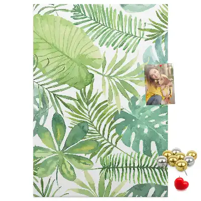 Prikbord Aquarel van bosbladeren