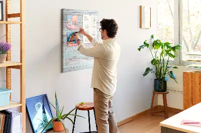 Prikbord Lichte pastelkleurige panelen